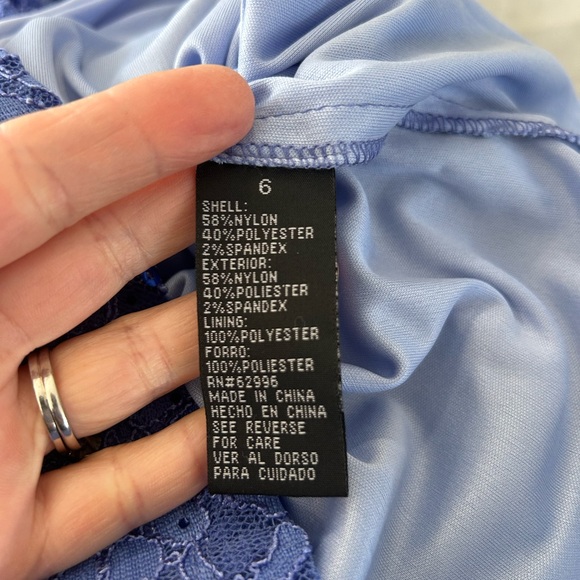 Scarlett Periwinkle Blue Lace Sleeveless Dress with Sequins Size 6 - Picture 11 of 13